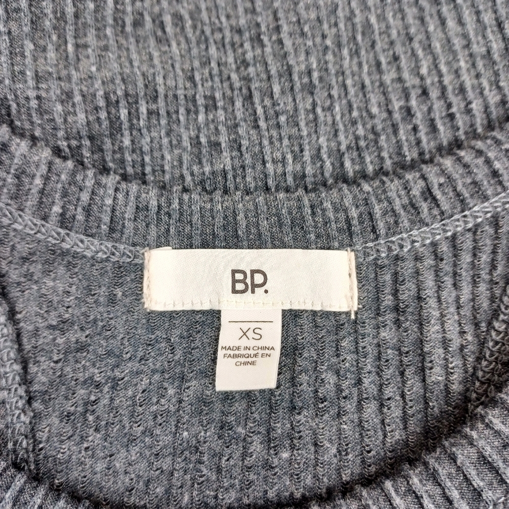 BP Sleeveless Rib Minidress Size XS Color Charcoal Grey Preppy - Picture 7 of 13